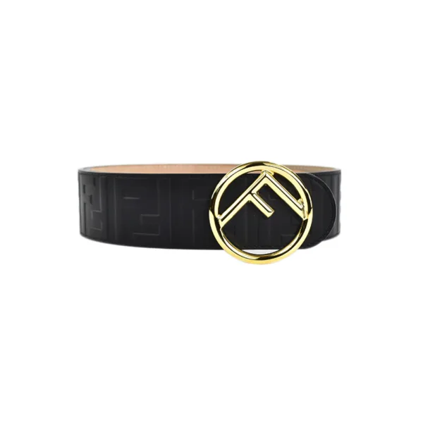 Cinturón de cuero negro Fendi