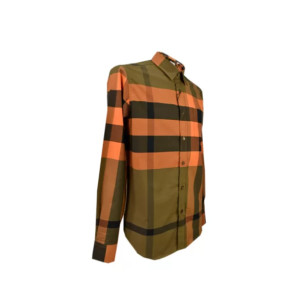 Camisa de popelín de algodón elástico a cuadros Burberry - Imagen 8