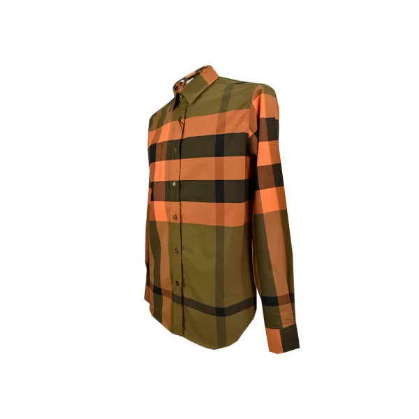 Camisa de popelín de algodón elástico a cuadros Burberry - Imagen 7