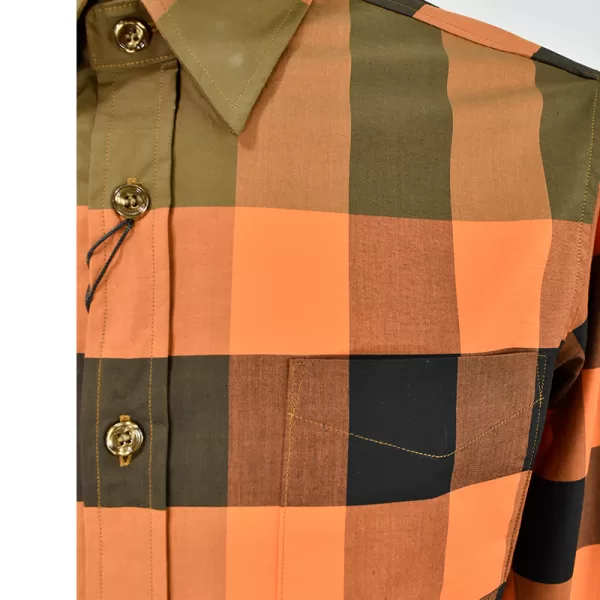 Camisa de popelín de algodón elástico a cuadros Burberry - Imagen 5
