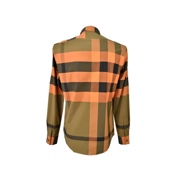 Camisa de popelín de algodón elástico a cuadros Burberry - Imagen 4