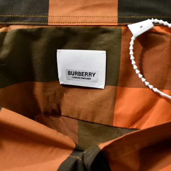 Camisa de popelín de algodón elástico a cuadros Burberry - Imagen 3