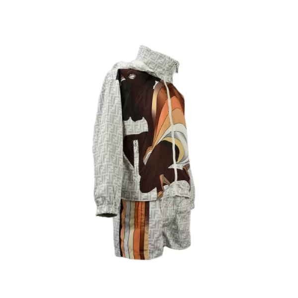 Sudadera short de algodón gris FF - Imagen 7