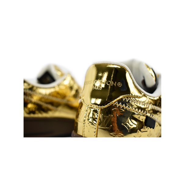 Louis Vuitton X AIR Forcé 1 Low' Metallic Gold - Imagen 2