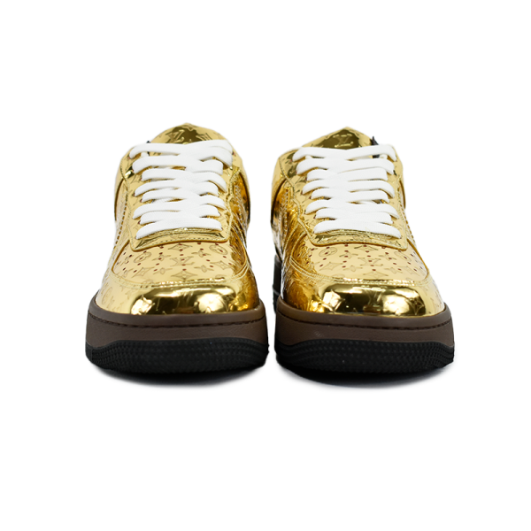 Louis Vuitton X AIR Forcé 1 Low' Metallic Gold - Imagen 10