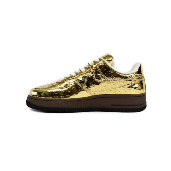 Louis Vuitton X AIR Forcé 1 Low' Metallic Gold - Imagen 7