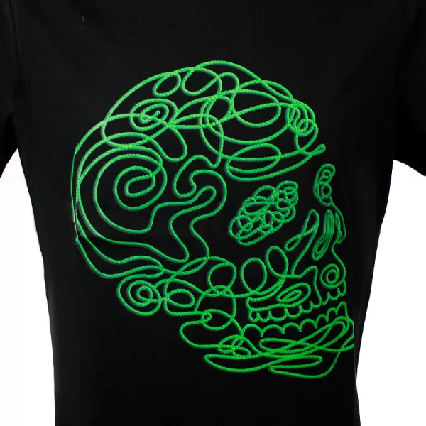 Green skull T-shirt - Imagen 5