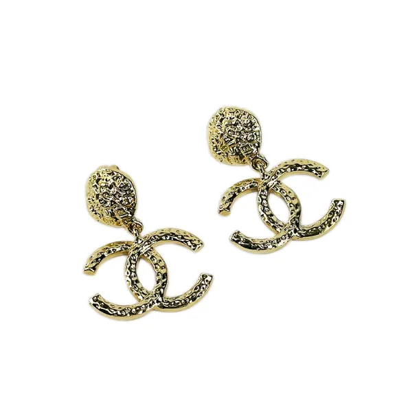 CHANEL (Aretes colgantes CC en Oro V)