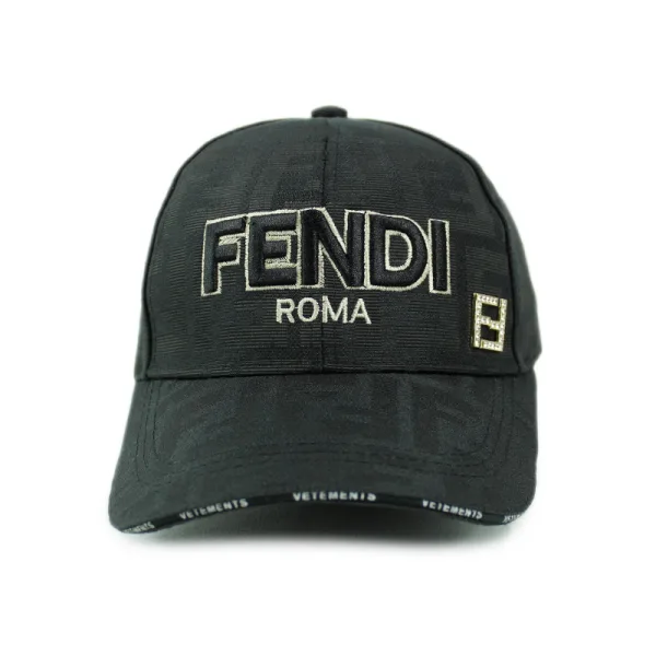 Black Fendi Baseball Cap Black