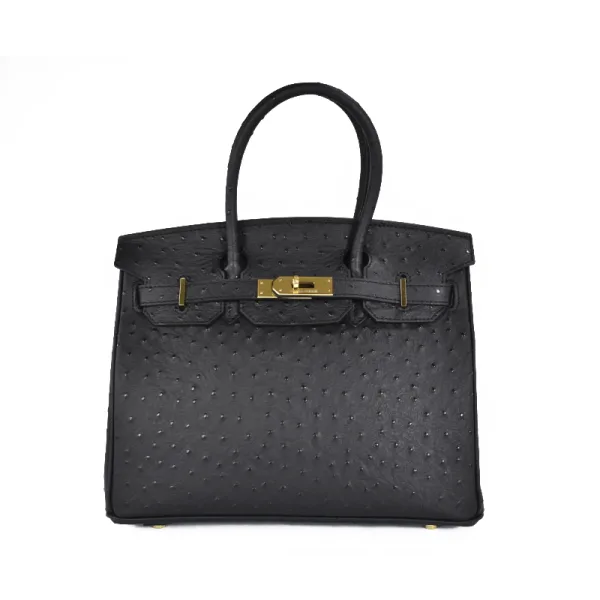 Bolso de mano Hermes Birkin piel negro