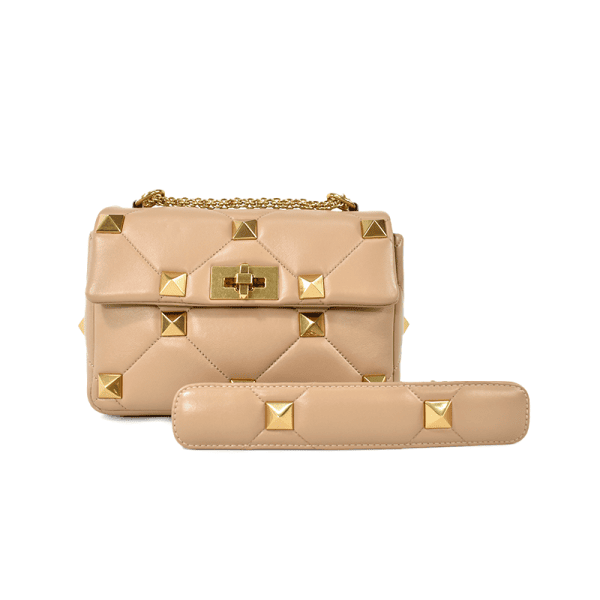 VALENTINO Roman Stud The shoulder bag Beige