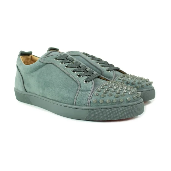 CHRISTIAN LOUBOUTIN Spike Velvet Green
